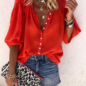 Gorgeous Red v neck Casual Shirt